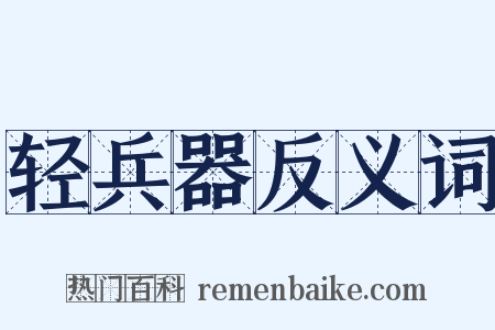 轻兵器反义词是什么意思的图片